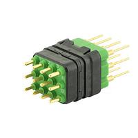 Eaton Souriau-Sunbank 8MQ2M1220RD046S Modular Connectors - Push Pull MQuick module, unsealed, with male straight PCB contacts, tin lead plated, delivered with cap