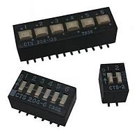 CTS Electronic Components 204-213STR DIP Switches DIP SW Gull Wing Gold Plated 3SW DPST, T&R