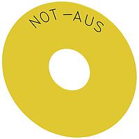 SIEMENS 3SU19000BC310AS0 Backing Plate BACKING PLATE, YELLOW, 75MM, NOT-AUS