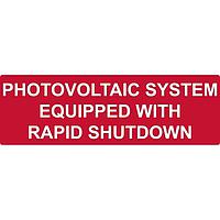 HellermannTyton 596-00474 Solar Label PV SYS EQUIP RAPID SD 50/RL