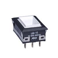 NKK Switches UB16NKW015C Pushbutton Switches RECT ON-ON RED LED SOLDER LUG BODY ONLY
