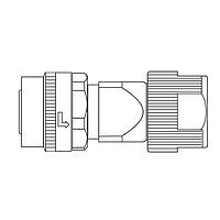 Delta Electronics, Inc. ACS3-CABRA000 Connector Kit Connector kit, Brake Power, 2-Pin IP67, MS-solder CMV1 type, Straight, B3 motor side for F100-F221