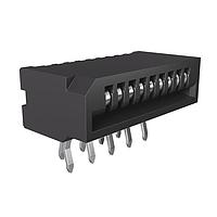 Amphenol FCI HLW9R-2C7LF Board Mount 1.00mm Flex Connectors, HLW-R series, 9 Position, Side Entry Non-ZIF Connector, 1mm (0.039inch) Pitch, Kinked Terminal.