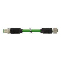 Murrelektronik 7000-47051-8310300 Sensor Cables / Actuator Cables M12 male 0 / M12 female 0 shielded Y-cod., PUR AWG20/26 shielded gn UL/CSA/rob/drag ch 3m