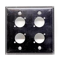 Switchcraft WP2B4 Accessories 2 GANG 4 E/EH HOLE NON-THREADED, BLACK