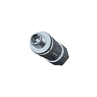 Amphenol LTW MSAS-04BMMC-SL7001 Sensor Cables / Actuator Cables M12 Circular Metric Connector, A Code, Metal, 4A, 04 pins, Male Connector, Male Contact, Straight, Screw Thread, Crimp, Field Installable, F4.0 - F8.0mm, IP67 Mated