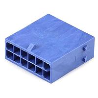 Molex 215922-0831 Plug Housing Micro-Fit+ Versa Color Plug Housing Dual Row 8 Ckts Free Hanging GloWire Blu