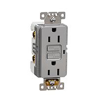 Square D SQR51101GY Receptacles TR GFCI 15A RECEPTACLE RESI GY