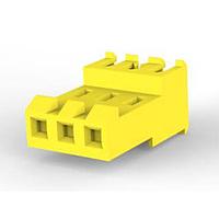 AMP Connectors - TE Connectivity 3-640600-3 Receptacle Housing FEED THRU WO TAB 3P L.R. yellow 20 AWG