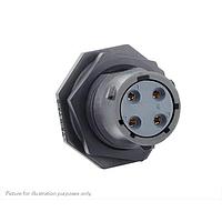 Eaton Souriau-Sunbank UTSX712E4S Receptacles Jam nut receptacle, without backshell, with 4 female solder contacts, IP68/69K in unmated conditions