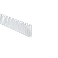 HellermannTyton 181-14005 Slotted Wall Wiring Duct Slotted Wall Wiring Duct, 1" x 4", Non-Adhesive, PVC, White, 30ft/Box