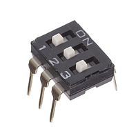 APEM NDI03S DIP Switches 3pos 0.025A 24VDC 1/2 Pitch