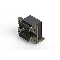 EDAC 662-015-264-035 Dual Port D-Sub Connectors Right-angle Dual Port D-Sub Connector