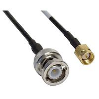 Amphenol Cables on Demand CO-174SMAZBNC-007.5 RF Cable Assemblies CA SMA M/BNC M