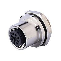 Same Sky (formerly CUI Devices) CDM1217-12A-FT-R9-67 Straight M12 Female Panel mount, Solder Type, Rear Fastened PG9?ACode 12PIN , Screw Copper alloy