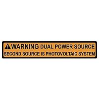 HellermannTyton 596-00495 Solar Label Solar Label, WARNING DUAL POWER SOURCESYSTEM, 4.125" x .75", VL, Orange, 50/roll