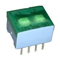 CTS Electronic Components 206-122ST DIP Switches 2 switch sections SPDT