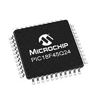 Microchip Technology PIC18F45Q24-E/PT Microcontrollers 32KB Flash, 2KB RAM, 512bytes EEPROM, MVIO, 10b ADC2, 8b DAC, ACP, Comp, PWM,