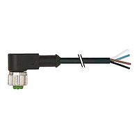 Murrelektronik 7000-12341-6140200 Connectors M12 female 90 with cable, PVC 4x0.34 bk UL/CSA 2m