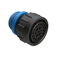 Amphenol SINE Systems AHDP06-24-21SR-STA Connectors 21 Position Plug, Socket, Shell Size 24, Reduced Diameter Seal (Blue), Small Thread Adapter