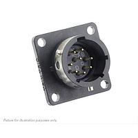 Eaton Souriau-Sunbank UTSX012D8P Receptacles Square flange receptacle, without backshell, with 8 male PCB contacts, IP68/69K in unmated conditions