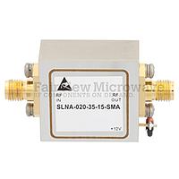 Fairview SLNA-020-35-15-SMA 1.5 dB NF Low Noise Amplifier Operating From 1 GHz to 2 GHz with 35 dB Gain, 10 dBm Psat and SMA