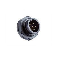 Amphenol LTW ACD-07PMMS-LC7001 Receptacles Ceres, Middle Size, Plastic, 5A, 07 pins, Male Connector, Male Contact, Circular, 2 Points Lock, Solder, Receptacle, IP67