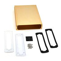 Bud Industries EXN-23362-GDP PCB Enclosure Extruded Aluminum Enclosure Gold with Plastic Cover (1.6 X 5.8 X 8.2 In)