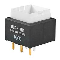 NKK Switches UB216SKG035C Pushbutton Switches SPDT ON-ON RED LED PC BODY ONLY .4VA