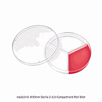 Daihan medical DM.Dis3012 Petri Dish, PS, 90 x 15mm, with Two Room