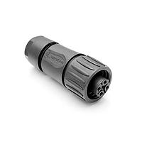 Amphenol Tuchel C016 20D003 210 12 Connectors 3+PE FEM STRT BLK SCW GLD INT ST RELF