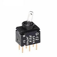 NKK Switches G12JPF Ultra miniature fully illuminated toggles SPDT ON-NONE-ON GRN