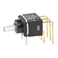 NKK Switches G12JHC Ultra miniature fully illuminated toggles SPDT ON-NONE-ON RED