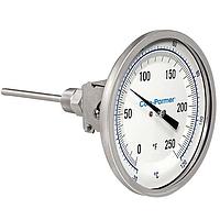 Cole parmer EW-90590-94 Adjustable-Angle Industrial Silicone-Filled Bimetal Thermometers (-20-120°C; 12”Stem; 5"Dial)
