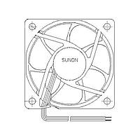 Sunon PF75302B3-1B00U-A99 DC Blower DC Blower, 75x75x30mm, 24VDC, Ball, Lead Wires, Auto Restart