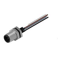 Wurth Elektronik 643452100305 Plugs WRCIRC M12  Screw  Coding A  Panel + Wires Panel + Wires Metal with Front Panel Nut M12  Male connector, polarity 5