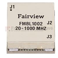 Fairview  FMBL1002 20 MHz to 1,000 MHz Balun at 50 Ohm to 25 Ohm Rated to 100 Watts in a SMT (Surface Mount) Package