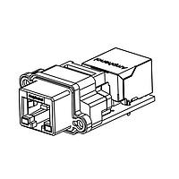 Amphenol Commercial Products MRJR5780011 Modular Rugged RJ45, Gen 2, Right Angle on PCB with standard RJ45 on the other side of PCB