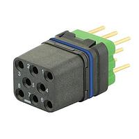 Eaton Souriau-Sunbank 8MQ2M0816UAE046S Modular Connectors - Push Pull MQuick module, sealed, with female straight PCB contacts, tin lead plated, delivered with cap