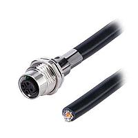 Same Sky (formerly CUI Devices) CDM1265-04D-FW-F16-100-67 Sensor Cables / Actuator Cables Solder Type,Front Fasten M16*1.5,D-Code 4PIN ,Screw Copper alloy,PUR  1.0M