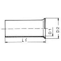 Weidmuller 0492500000 Wire End H 16.0/12,6AWG 1 PACK OF 500