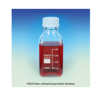 Pyrex Py.1520.08D High-grade Batch-certificated Square Media-lab Bottle (cap, 500ml)