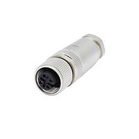 NorComp 858-004-203RKT1 Straight M12 4 Pos F Sold cup Cbl mnt (kit)