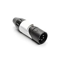 Amphenol Audio AX4MB9M Cable Connectors 4P PIN M PLUG BLK W WHT MRK SLEEVE
