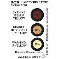 SCS 3HIC125-CF Labels HUMIDITY INDICATOR CARD, COBALT-FREE, 30-40-50%,  125/CAN