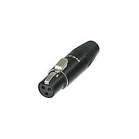 REAN RT3FC-B Cable Connectors 3P TINY XLR FEMALE BLK SHELL, GOLD REAN
