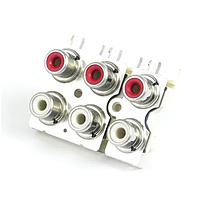 Switchcraft PJRAS3X1S01X RCA Phono Connectors 3 POS RA SHLD PH JK