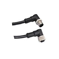 Amphenol LTW MSDP04MR-SDPFR-SD003 Sensor Cables / Actuator Cables M12 Circular Metric Connector, D Code, Plastic, 4A, 04 pins, Male Connector, Male Contact, Right Angle-to-Right Angle, Screw Thread, Overmolded Double Ended, Length 3000mm, IP68 / IP69K