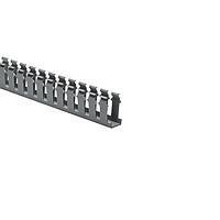 HellermannTyton 181-12004 Slotted Wall Wiring Duct Slotted Wall Wiring Duct, 1" x 2", Non-Adhesive, PVC, Gray, 30 ft/carton