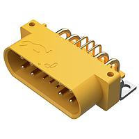 Amphenol Positronic GFSH89M4B Connectors Mixed Density Power Connector,8 size 16 and 9 size 22 contacts,Pin (Male),Right Angle Solder